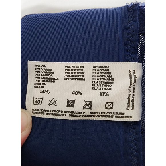 Glamorise Women's Wide Strap Bra No Wire 15564 Blue Size 46H - Picture 6 of 6